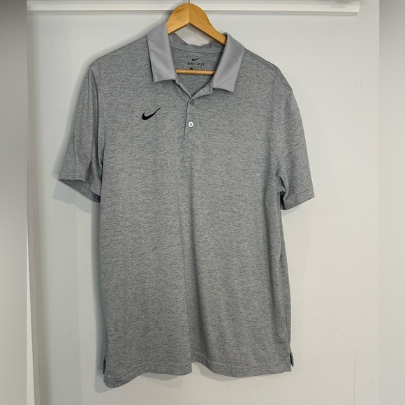 Nike Polo Gray Dri Fit Shirt - Picture 1 of 5